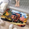thumbnail image 1 of 1pc American Truck Absorbent Non-Slip Bathroom Thickened Flannel Rug Decor,Soft,Quick Drying,Suitable For Indoor/outdoor Use,Bathrooms,Bedrooms,Kitchens,Terrace,Laundry Rooms,16"x24", 1 of 1