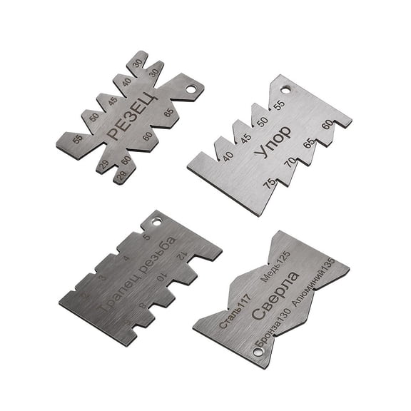 1pc Angle Gauge Carpenter Measuring Tool Thread Cutting Gauge Steel Angle Arc Model Angle Threads Screw Gauges Woodworking Tool 4pcs