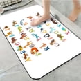 thumbnail image 1 of 1pc Animal Alphabet Bathroom Rug Bathroom Decor and Accessories- Durable,Anti Slip,And Quick Drying,Suitable For Indoor/outdoor Use - Perfect For Bathrooms,Bedrooms,Kitchens, 1 of 9