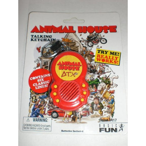 1pc Animal House Talking Keychain
