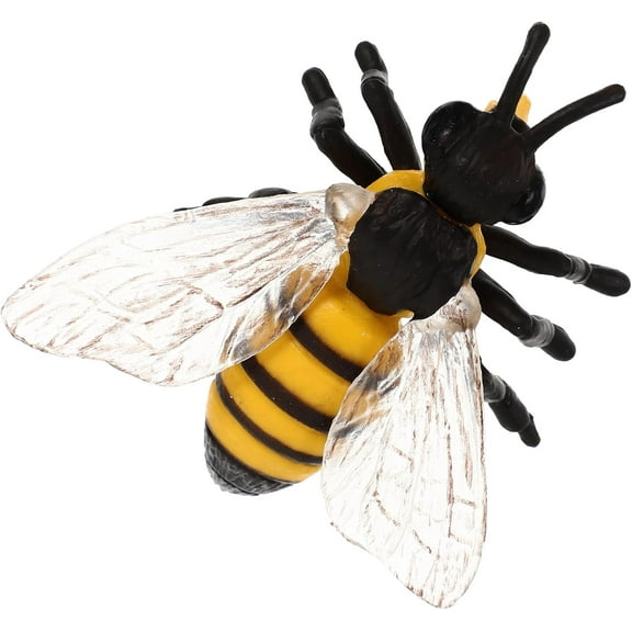 1pc Animal Model Mini Plastic Bee Model Science Educational Prop Fake Bee Figurine Lifelike Realistic Bee Figure Simulated Model Teaching Prop