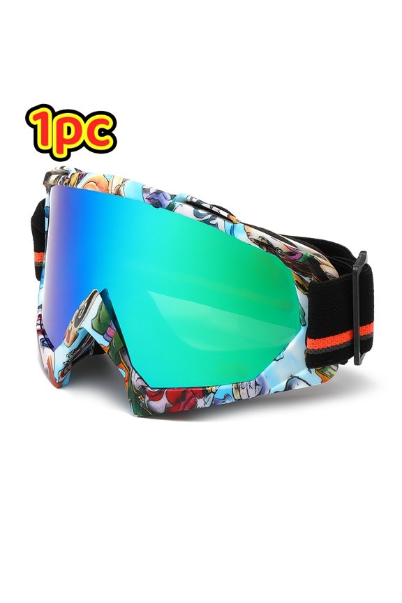 1pc Anti-Fog & Goggles with Windproof, Double Layer Glare for Sports, Cycling, Mountaineering - Compatible with Helmets ( &) - True Film Eye Protection