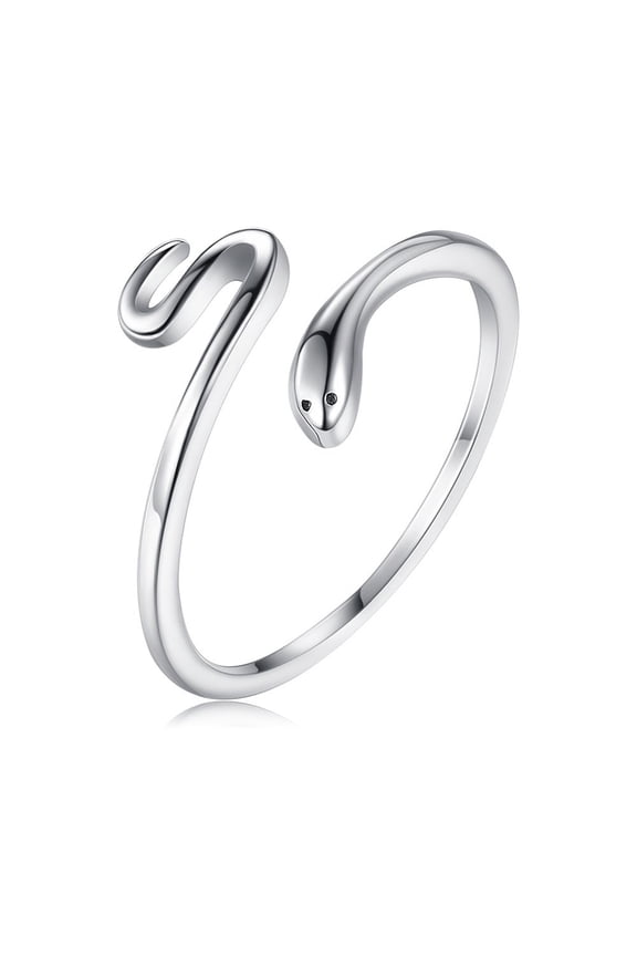 1pc Anti-Tarnish Cuff Rings Open Rings with Cubic Zirconia Snake