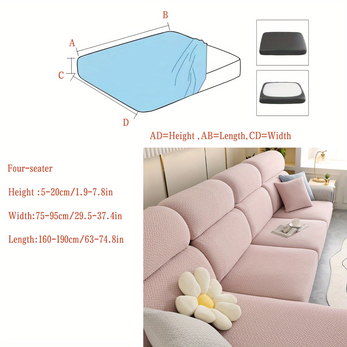 1pc Anticat Scratch Sofa Cover Elastic Sofa Slipcover Four Seasons