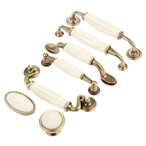 1pc Antique Bronze Furniture Handle Ceramic Door Knob Cabinet Knobs and Handle for Furniture Drawer Cupboard Kitchen Pull Handle