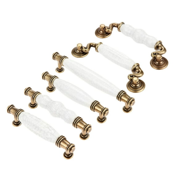 1pc Antique Bronze Kitchen Cabinet Wardrobe Door Cupboard Handles Furniture Pull Knob Furniture Hardware Ceramic Drawers Knobs