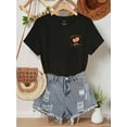 thumbnail image 1 of 1pc Aperol Spritz Print Women'S T-Shirt, Casual Round Neck Short Sleeve Cotton Knit Tee, Comfortable Regular Fit Top for All Seasons, 1 of 5