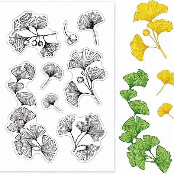1pc Apricot Leaf Clear Stamp  Transparent Polymer Craft Stamp for Card Making, Scrapbooking, Journaling & DIY Projects