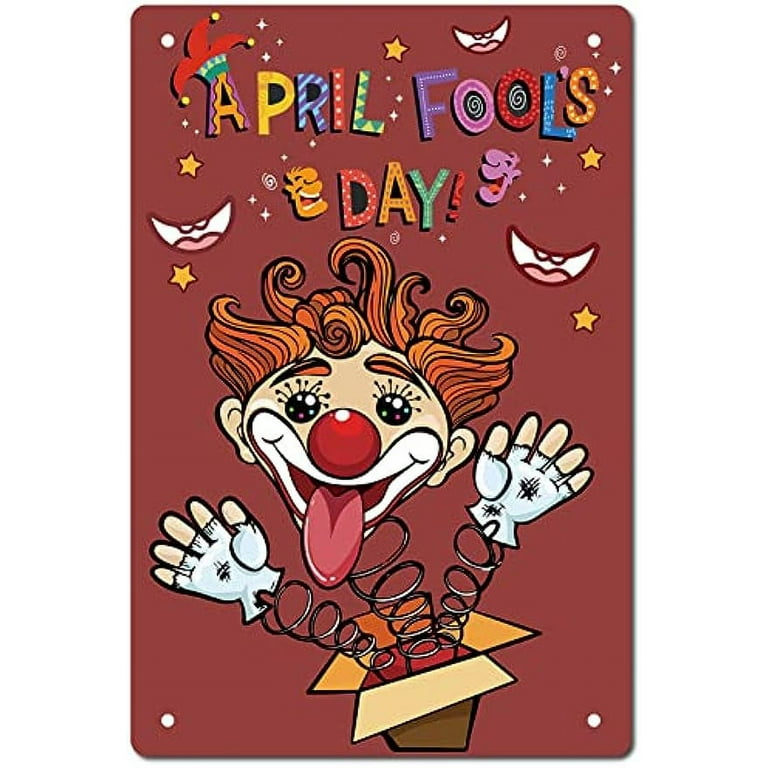 April Fool's Day font logo with Jester hat 2160399 Vector