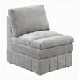 thumbnail image 1 of Modern Plush Armless Chair Sectional Sofa in Granite Morgan Fabric (26"x33"x35"H) for Living Room, 1 of 7