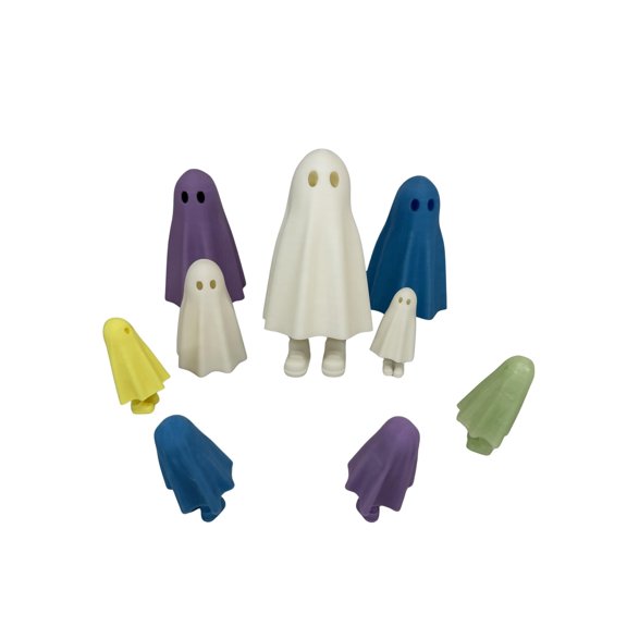 1pc Articulated Ghost Figurines with Legs | Exclusive Glow in the Dark Collectible | Halloween Desk & Spooky Home Decor
