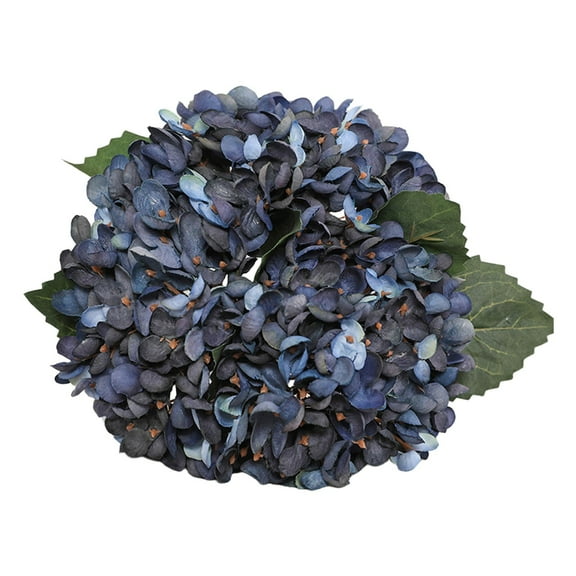 1pc Artificial Bigger Silk Hydrangea Flower Heads with Stem Realistic Hydrangea Flower Bouquets for Wedding Home Party Garden Centerpiece (Navy Blue)