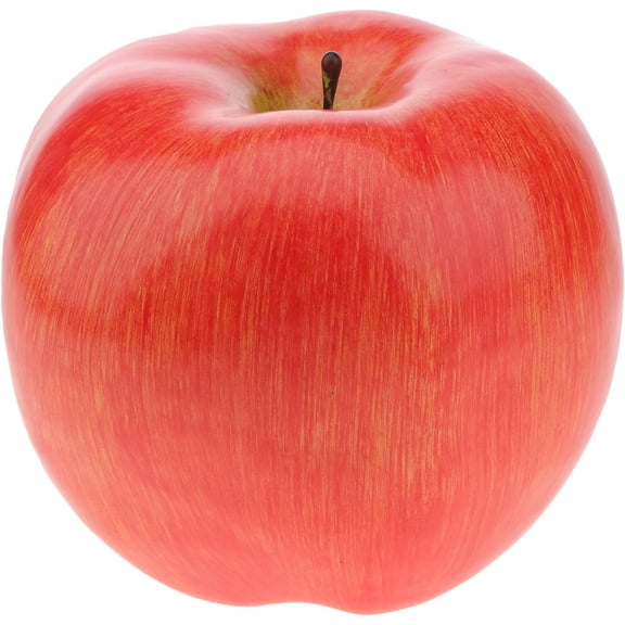 1pc Artificial Large Size Dark Red Apple Fake Fruit Lifelike Decoration for Home Kitchen Table Party Christmas Display - 16 cm