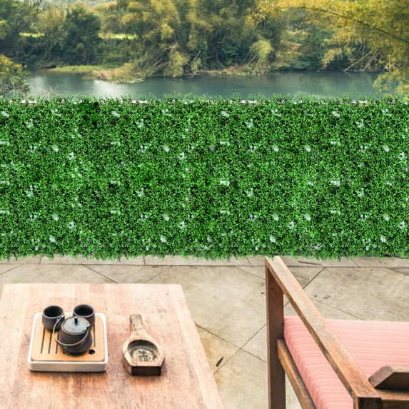 1pc Artificial Plant Panels, Artificial Hedges Panels,Simulation Boxwood Wall Backdrop,Faux Grass Decorative Fence,Plastic Ivy Leaf Screening for Home Garden Wedding Wall