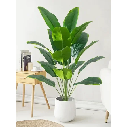 1pc Artificial Plants Large Tropical Palm Tree Fake Banana Plants Leaves Real Touch Plastic Monstera Plant For Home Garden Decor