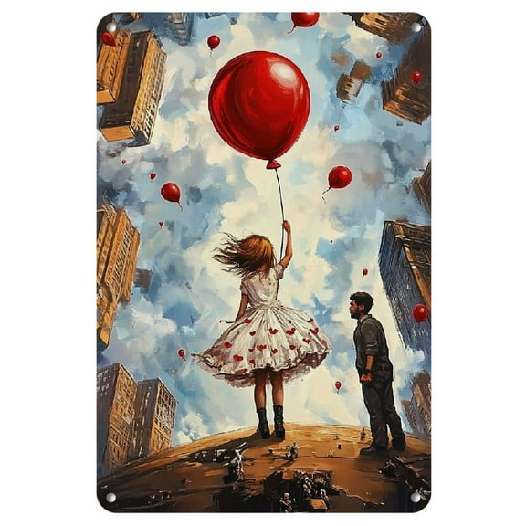 1pc Artistic Iron Tin Painting, 8x12inch Frameless Metal Wall Art, Vintage Craft Sewing Supplies, Artist Drawing Set, Home Decor