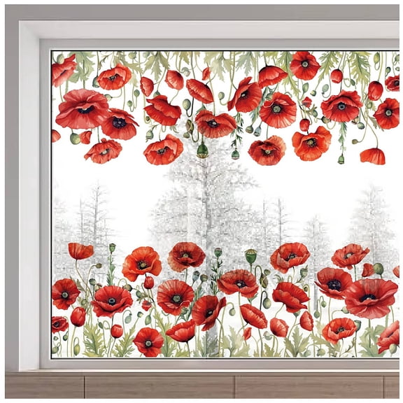 1pc August Large Window Stickers Static Glass Sliding Door Clings Decoration Vinyl Alert Bedroom Bathroom Anti-Collision Decal for Prevent Stop Birds Dogs Pets Strikes 15x46inch