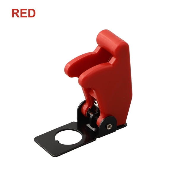 1pc Auto Car Boat Truck Illuminated Led Toggle Switch Safety Aircraft Flip Up Cover Guard 12V Red Blue Black