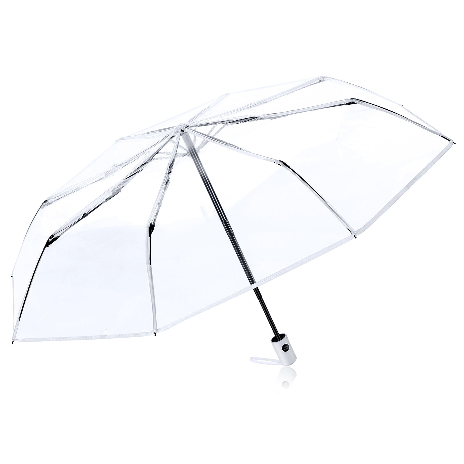 1pc Auto Open Close Umbrella Clear Umbrella Men Women Umbrella Portable