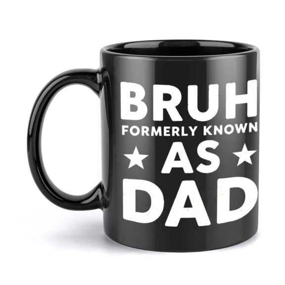 1pc BRUH Formerly Known as DAD 11oz Ceramic Mug with Design Humorous Father S Day Birthday Christmas or Summer Dads Funny Mug
