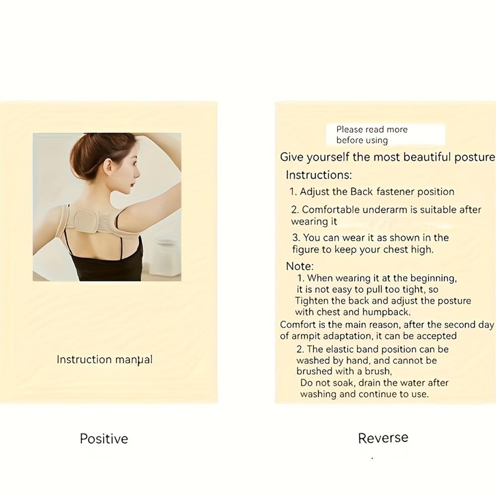 1pc Back Sitting Posture Correction B_e_l_t 1pc Gift For Friends Bag