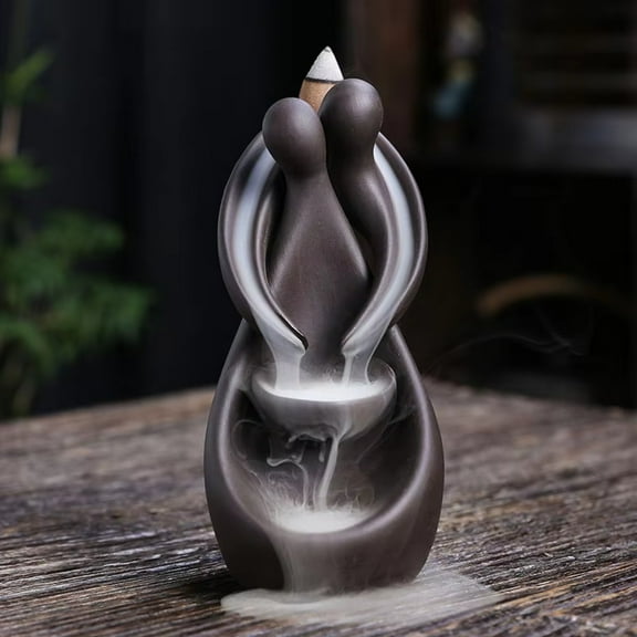 1pc Backflow Incense Burner, Valentine's Gift & Zen Meditation Desktop Decor (Without Incense)