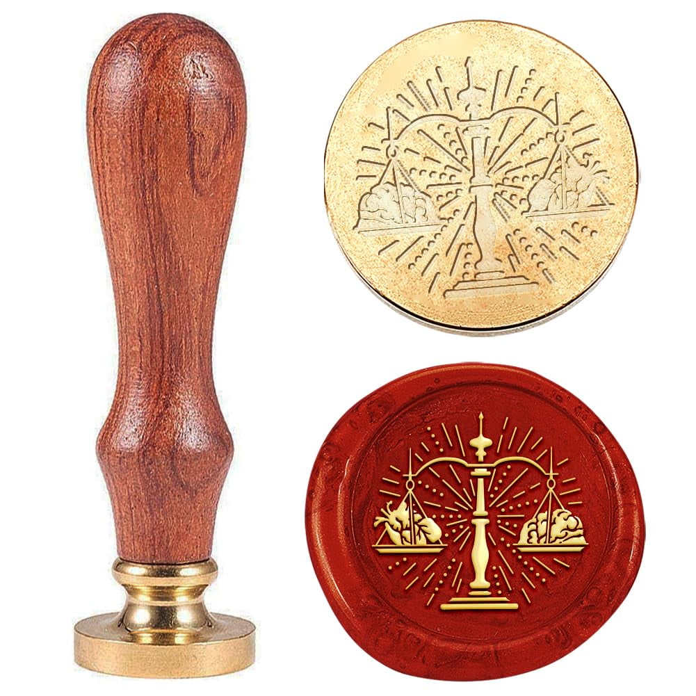 1pc Balance Scale Wax Sealing Stamp Vintage Heart and Brain Wax Seal ...