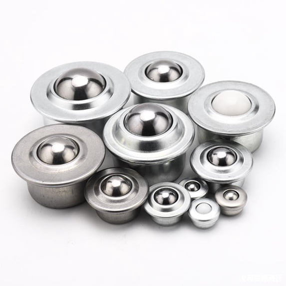 1pc Ball Small flat round bull's-eye Ball Transfer Bearing Unit Conveyor Roller Wheels Small Flat Round Eye Wheel Conveying Ball