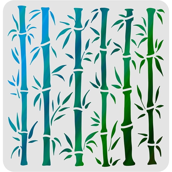1pc Bamboo Drawing Painting Stencils Templates (11.8x11.8inch) Plastic Bamboo Stencils Decoration Square Bamboo Stencils