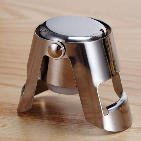 1pc Bar Accessories Stainless Steel Vacuum Sealed Sparkling Champagne Wine Bottle Saver Stopper Cap