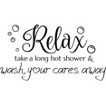 thumbnail image 1 of 1pc Bathroom Wall Decals Relax Shower Door Decals Bath Wall Sticker for Dorm Take A Long Hot Shower Quotes Wall Art DIY Decor Wall Art Stickers Vinyl Bathroom Stickers Shower Doors, 1 of 9