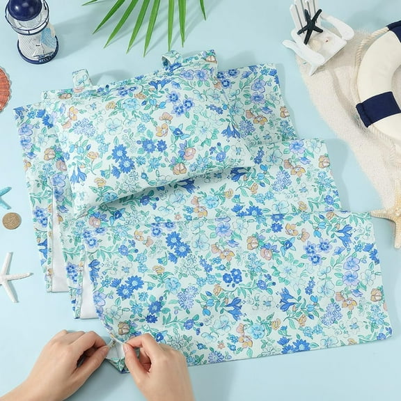 1pc Beach Patio Canvas Cloth Chair Replacement Fabric Rectangle Light Sky Blue 1410x430x1.8mm