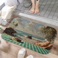 thumbnail image 1 of 1pc Beach Picnic Absorbent Non-Slip Bathroom Thickened Flannel Rug Decor,Soft,Quick Drying,Suitable For Indoor/outdoor Use,Bathrooms,Bedrooms,Kitchens,Terrace,Laundry Rooms,16"x24", 1 of 9