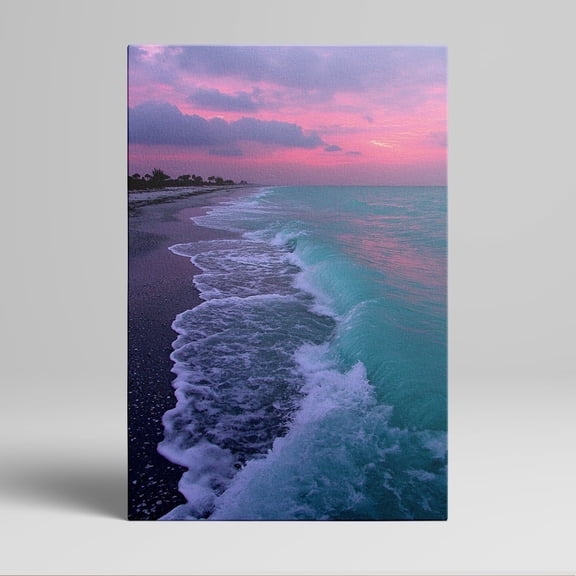 Beach Sunset Coastal Scene Canvas Art Prints for Home, Living Room, Bathroom, Bedroom, Kitchen