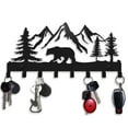 thumbnail image 1 of 1pc Bear Key Storage Rack With 8 Hooks, Stable Key Holder For Coats, Hats, Clothes, Household Space Saving Storage Organizer For Bedroom, Bathroom, Office, Entryway, Hallway, Home, 1 of 5