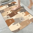 thumbnail image 1 of 1pc Bears Pattern Absorbent Non-Slip Bathroom Thickened Flannel Rug Decor,Soft,Quick Drying,Suitable For Indoor/outdoor Use,Bathrooms,Bedrooms,Kitchens,Terrace,Laundry Rooms,16"x24", 1 of 7