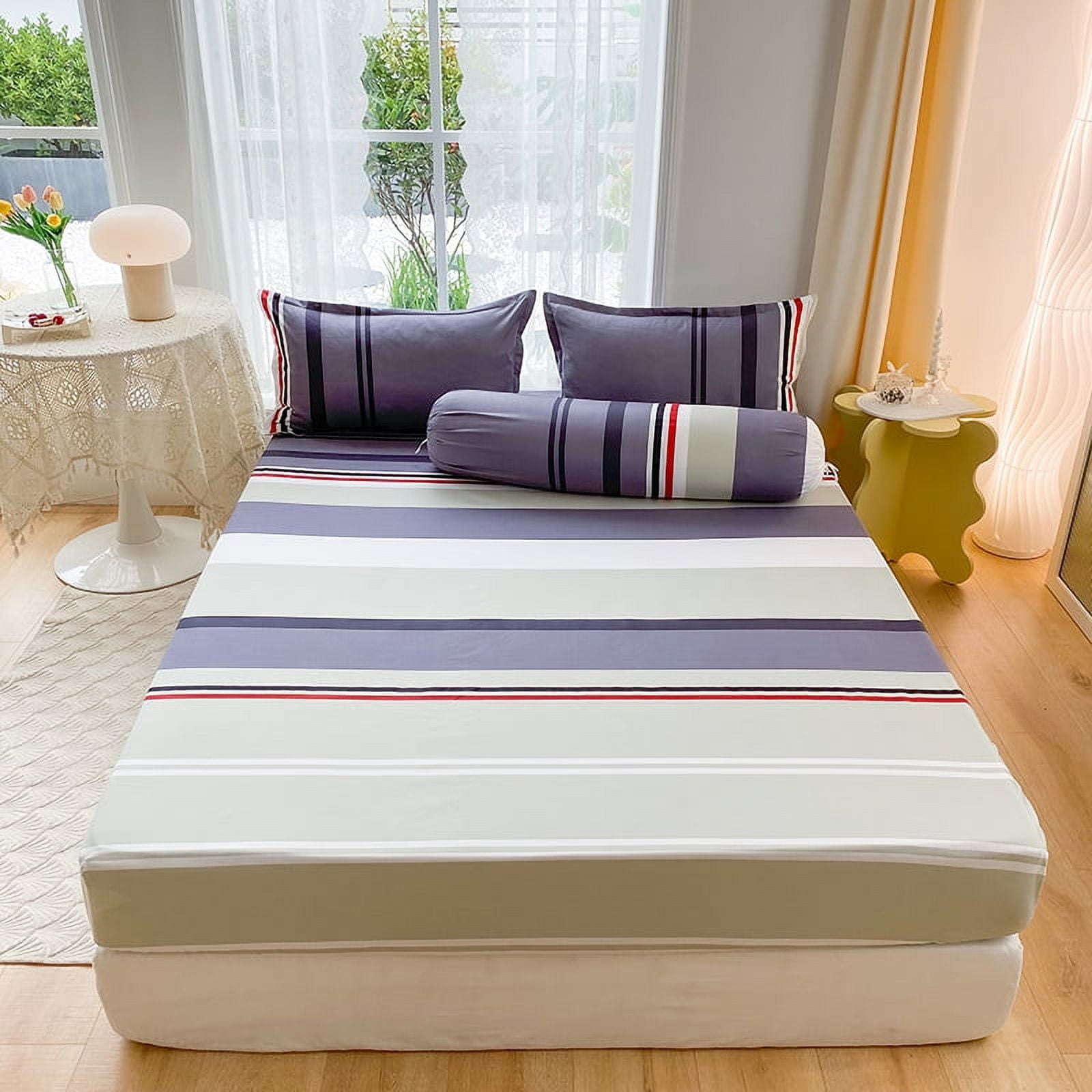 1pc Bed Mattress Fitted sheet King Queen Size sheet Allaround Elastic