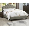 thumbnail image 1 of 1pc Bed Queen Size Bedroom Furniture Grey Polyfiber Tufted Adjustable HB Solid wood, 1 of 4