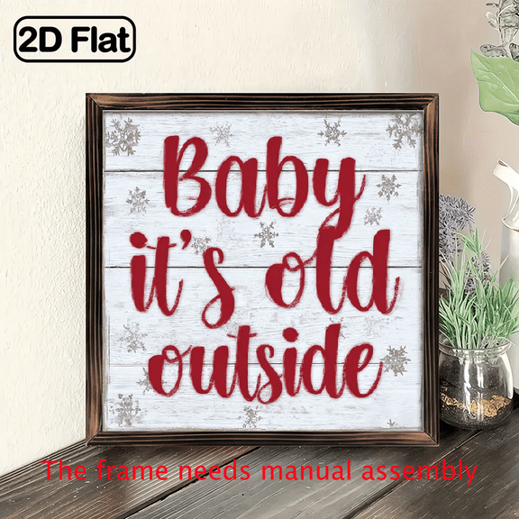 1pc Believe in the Miracle of Christmas Wooden Sign - Vintage Country Style Reclaimed Wood Wall Decor with Festive Patterns, Inspirational Holiday Text Snowflake Design - High-Quality 8*8in