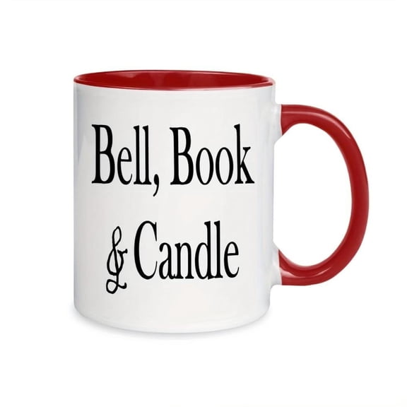 1pc Bell Book Candle Mug 11 Ounce Holiday Birthday Christmas Summer Birthday Present Mug Coffee Cup Religious Symbol Mug Traditional Motif Mug Everyday Use Mug Religious Occasion G