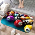 thumbnail image 1 of 1pc Billiard Balls Absorbent Non-Slip Bathroom Thickened Flannel Rug Decor,Soft,Quick Drying,Suitable For Indoor/outdoor Use,Bathrooms,Bedrooms,Kitchens,Terrace,Laundry Rooms,16"x24", 1 of 9