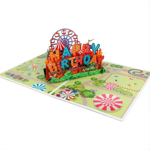 1pc Birthday Card Pop Up 3D Happy Birthday Card Handmade With Envelope And Message Tag
