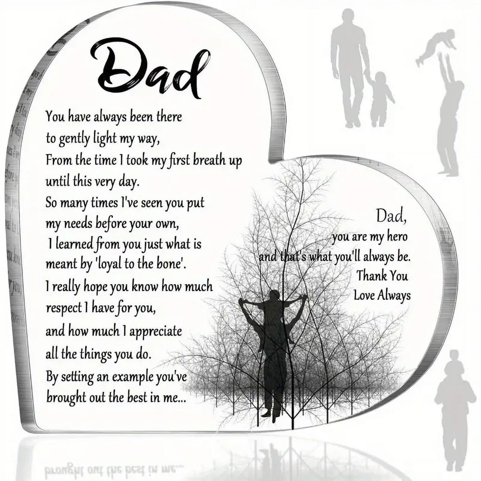 1pc Birthday Gifts For Dad, Gifts From Daughter Son, Best Dad Acrylic Puzzle Cards, Dad Birthday Gifts Desk Decoration Dad Birthday Gifts For Men Father's Day Ideas