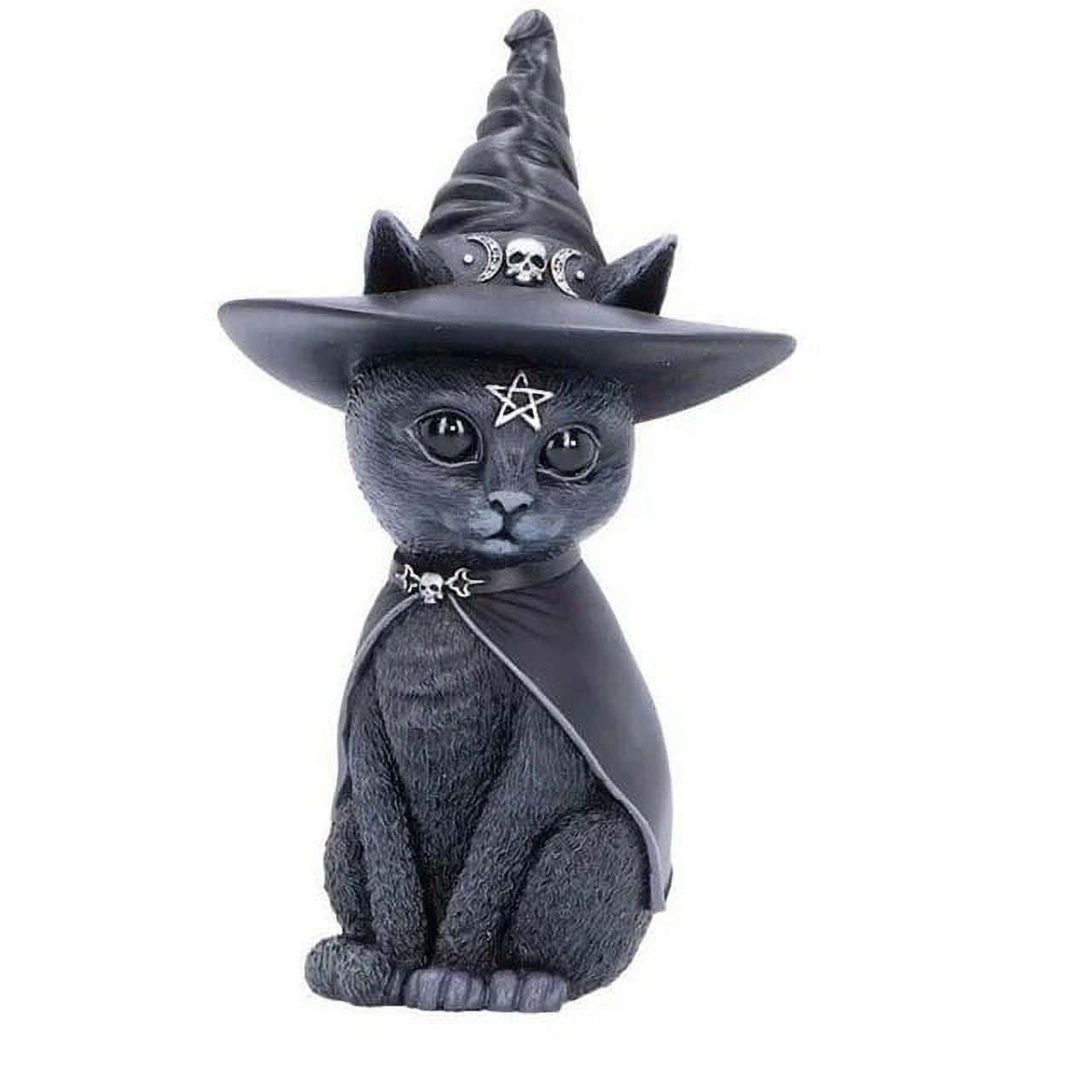 1pc Black Cat Statue Mysterious Cute Cat Witch Cat Figurine Witches
