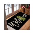 thumbnail image 1 of 1pc Black Christmas Welcome Doormat - Anti-Slip Thickened Flannel Floor Mat for Indoor Home Entrances, 1 of 11
