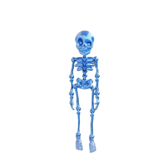 1pc Black Halloween 3D Printed Poseable Skull Movable Joints Funny Gift Kitchen & Dining Decor Cute