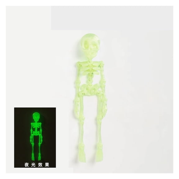 1pc Black Halloween 3D Printed Poseable Skull Movable Joints Funny Gift Kitchen & Dining Decor Cute