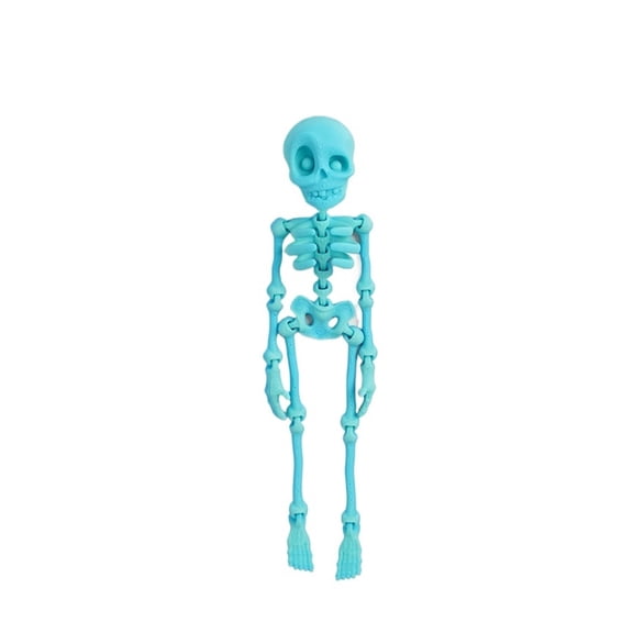 1pc Black Halloween 3D Printed Poseable Skull Movable Joints Funny Gift Kitchen & Dining Decor Cute