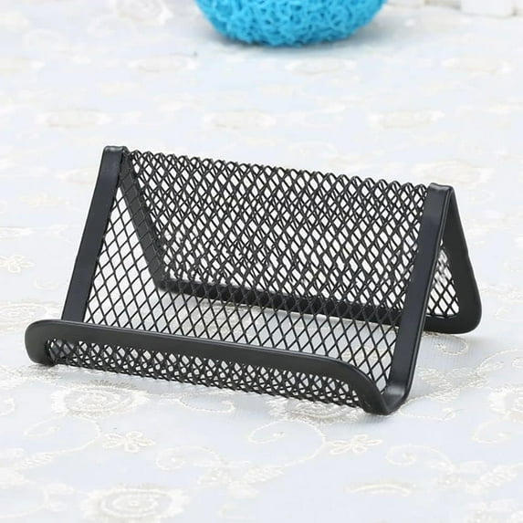 1pc Black Metal Business Card Display Holder,Office Desktop Credit Name ...