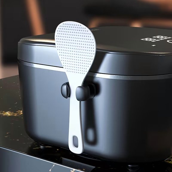 1pc Black Multi-Function Rice Cooker Spoon Holder Utility Hook Clip